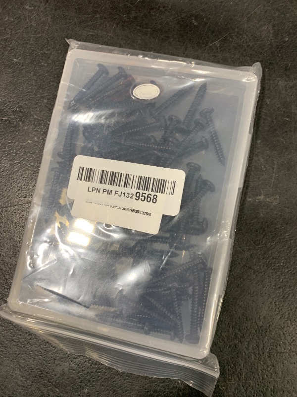 Photo 1 of #10 x 1-1/4" (80 Pack) Pan Head Sheet Metal Screws Phillips Drive Self-Tapping Wood Screws, Black Oxide 304 Stainless Steel Screw (18-8), Corrosion Resistant Screws