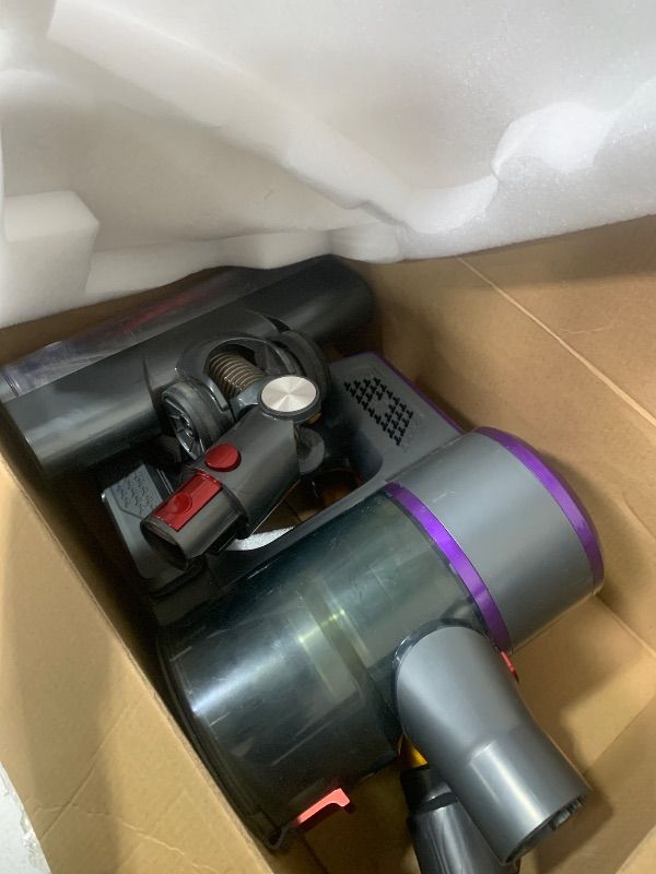Photo 1 of MISSING PARTS....*********Cordless Vacuum Cleaner,Vacuum Cleaners for Home with Super Suction,Lightweight Stick Vacuum with 35 Mins Runtime,Rechargeable Cordless Vacuum for Carpet, Tile, Pet Hair, Hardwood Floors(Dark Purple)