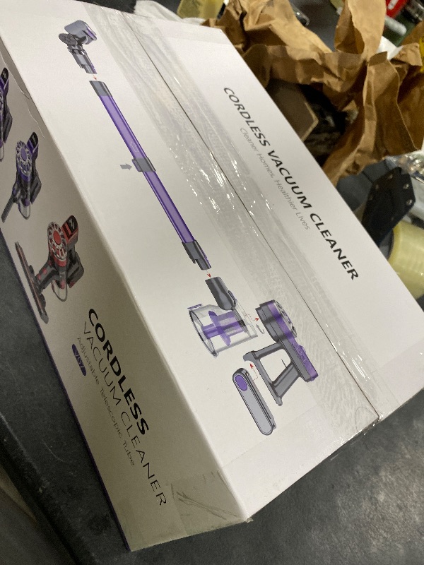 Photo 1 of MISSING PARTS....*********Cordless Vacuum Cleaner,Vacuum Cleaners for Home with Super Suction,Lightweight Stick Vacuum with 35 Mins Runtime,Rechargeable Cordless Vacuum for Carpet, Tile, Pet Hair, Hardwood Floors(Dark Purple)