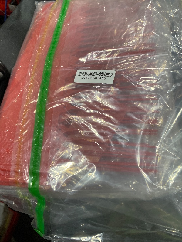 Photo 1 of LeadSeals 100 Plastic Shipping Tags - Waterproof, Writable, Hanging Tags with One Red Marker Pen