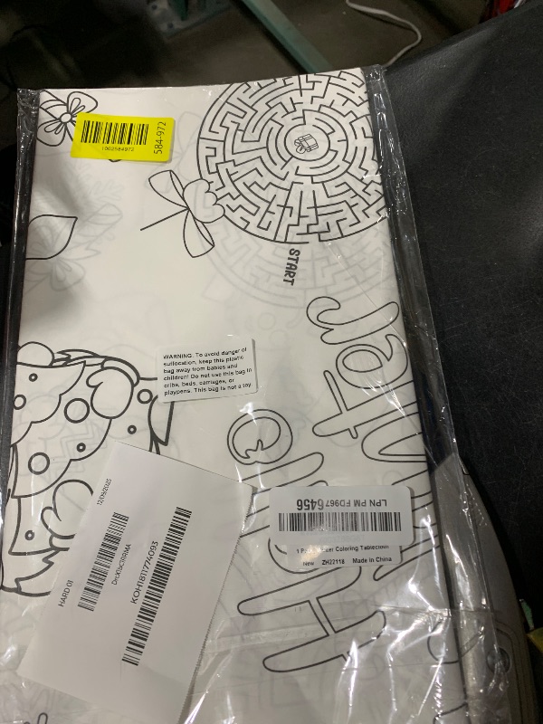 Photo 1 of 1 Pack Winter Coloring Tablecloth for Kids, Disposable Christmas Paper Tablecloth, Snowman Hello Winter Color-in Activity Table Cover for Kids Christmas Holiday Party Decorations, 54 x 108 Inch