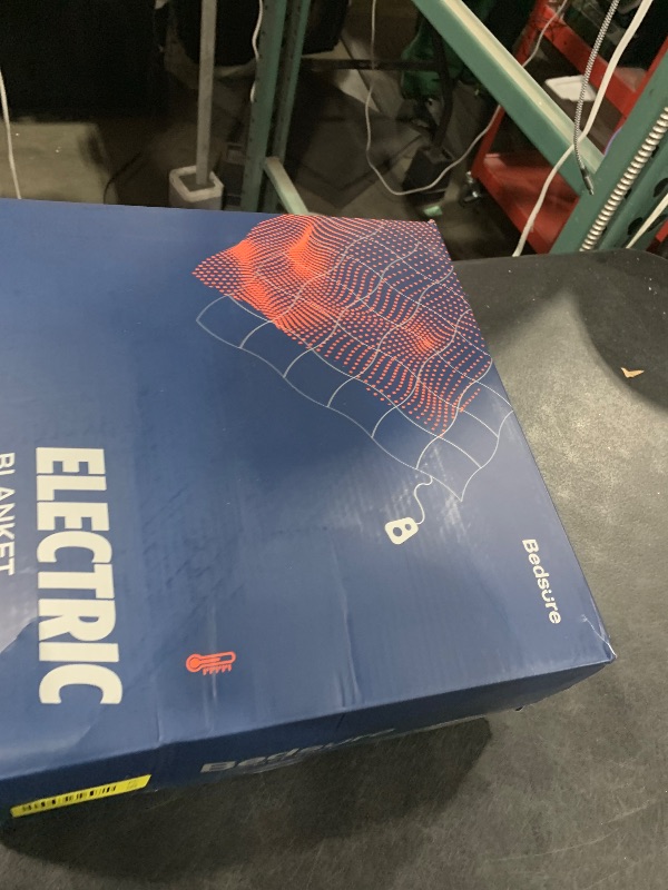 Photo 1 of *NONFUNCTIONAL** Bedsure Heated Blanket Electric Throw - Thick Striped Flannel Electric Blanket, Heating with 4 Time Settings, 6 Heat Settings, and 3-Hour Timer Auto Shut Off, Gift for Grandma (50x60 inches, Grey)