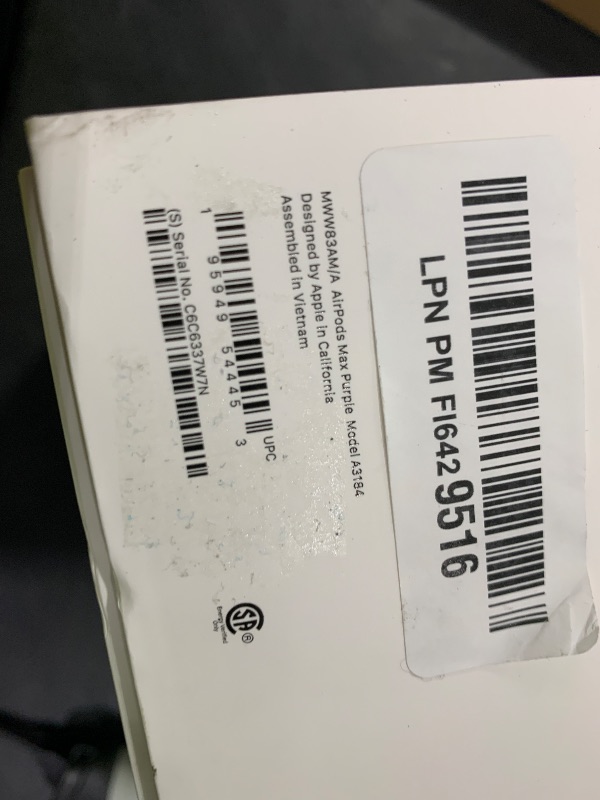 Photo 1 of Apple AirPods Max Wireless Over-Ear Headphones, Pro-Level Active Noise Cancellation, Transparency Mode, Personalized Spatial Audio, USB-C Charging, Bluetooth Headphones for iPhone - Purple