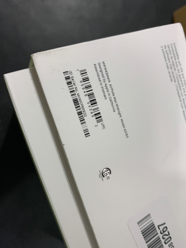 Photo 1 of Apple AirPods Max Wireless Over-Ear Headphones, Pro-Level Active Noise Cancellation, Transparency Mode, Personalized Spatial Audio, USB-C Charging, Bluetooth Headphones for iPhone - Midnight