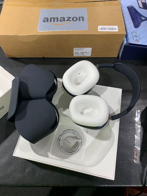 Photo 1 of Apple AirPods Max Wireless Over-Ear Headphones, Pro-Level Active Noise Cancellation, Transparency Mode, Personalized Spatial Audio, USB-C Charging, Bluetooth Headphones for iPhone - Midnight