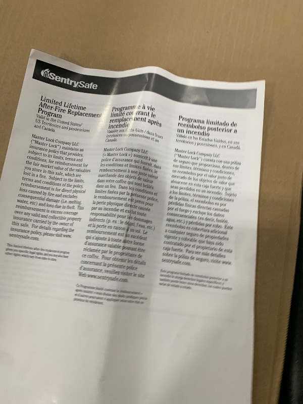 Photo 1 of SentrySafe Fireproof and Waterproof Gray Steel Home Safe with Digital Keypad Lock, Floor Safe with Interior Lighting Secures Money, Documents, 2.05 Cubic Feet, SFW205GQC