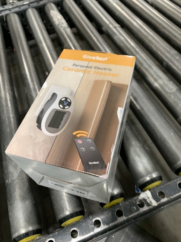 Photo 1 of GiveBest Programmable Space Heater with LED Display, Remote Wall Outlet Electric Heater with Thermostat and Timer for Home Office Bathroom Indoor Use, Small Plug in 450 Watt Heater, ETL Listed