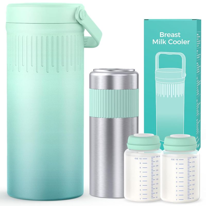 Photo 1 of 22oz Stainless Steel Breast Milk Cooler Bottle, Large Capacity Portable Breastmilk Cooler with 2pcs Storage Bottle, 24 Hours Cooling Baby Feeding Essentials for Work Travel, BPA-Free