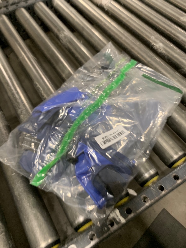 Photo 1 of BRKURLEG Dog Raincoat Adjustable Dog Rain Jacket with Hood Dogs Waterproof Rainproof Jacket with Leash Hole Pet Poncho Rain Coat Poncho with Reflective Strip, Blue, L