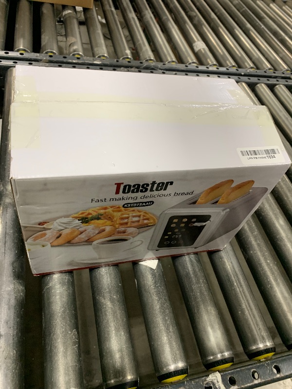 Photo 1 of WUNLY Touch screen Toaster 2 slice,Stainless Steel Digital Timer Toasters with Sound Function,6 Bread Types & 6 Shade Settings,Smart Extra Wide Slots Toaster with Bagel,Defrost Functions,Platinum