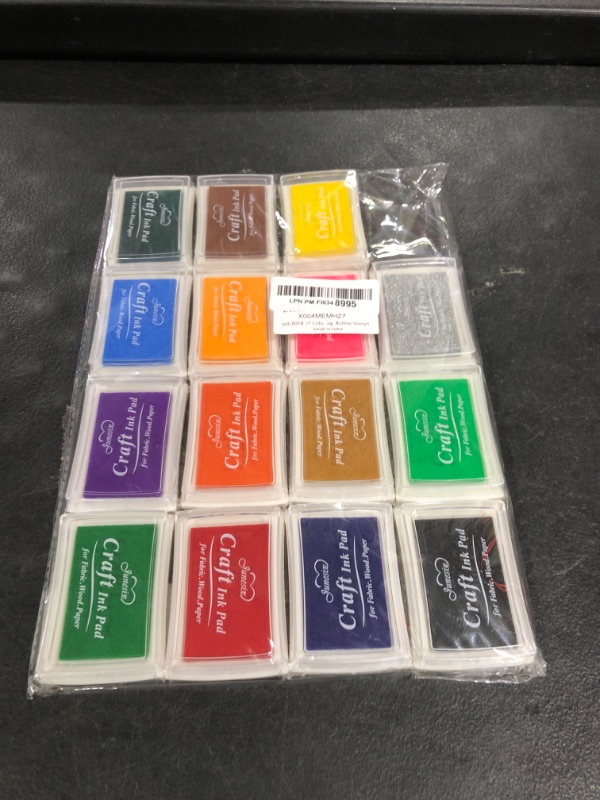 Photo 1 of (MISSING ONE) NIUBIER 14 Colors Craft Ink Pads, Washable Finger Stamp Pad for Kids Finger Painting, DIY Crafting, Paper, Wood Fabric, Rubber Stamps, Scrapbook Supplies