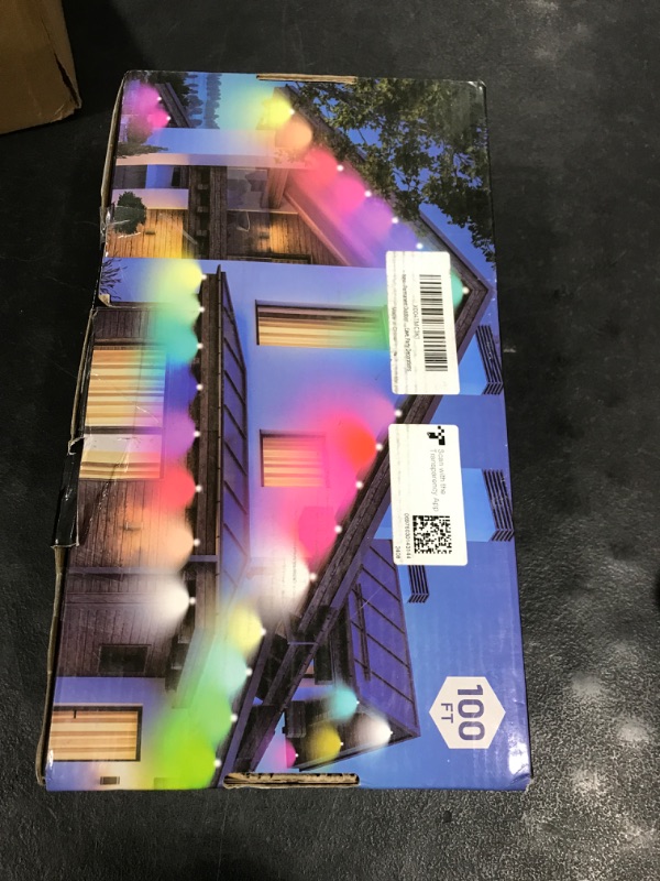 Photo 1 of LANDRHYTHM PPermanent Outdoor Lights, 100ft Smart Eave Light with 72 LED Lights, IP67 Waterproof, App Control, Outdoor Lights, DIY RGB+IC Light for House Holiday Decorations