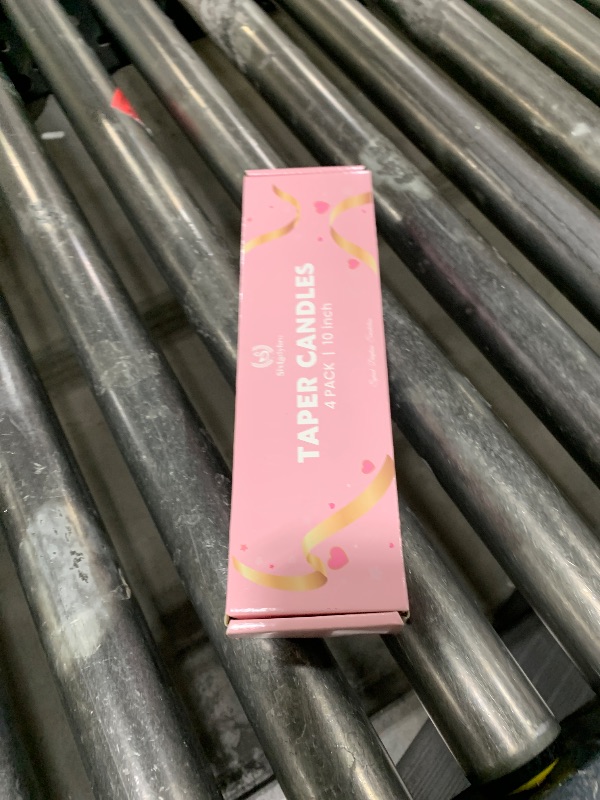 Photo 1 of 10 Inch Cream Spiral Taper Candles for Home Decoration, 4 Pack Red-Gradient Candlesticks for Dinner Party Wedding Holiday