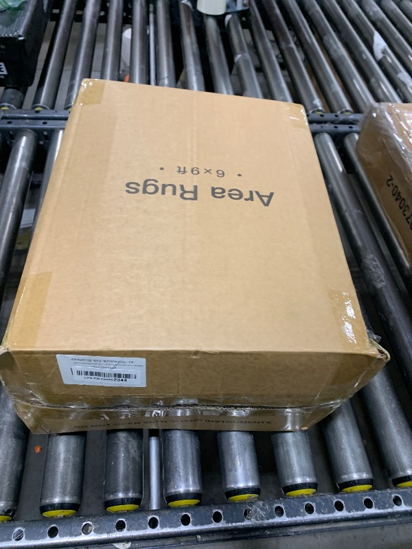 Photo 1 of Art&Tuft Washable Rug, Anti-Slip Backing Abstract Area Rugs, Stain Resistant Rugs for Living Room, Foldable Machine Washable Area Rug(03-Bluegrey, 6'x9')