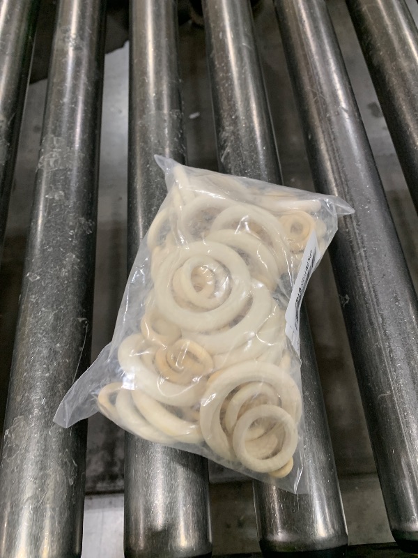 Photo 1 of 100 Pcs 5 Sizes Natural Wood Rings for Crafts, Unfinished Smooth Wooden Ring for Macrame, Wood Circles for Craft, DIY Ring Pendant and Connectors Jewelry Making