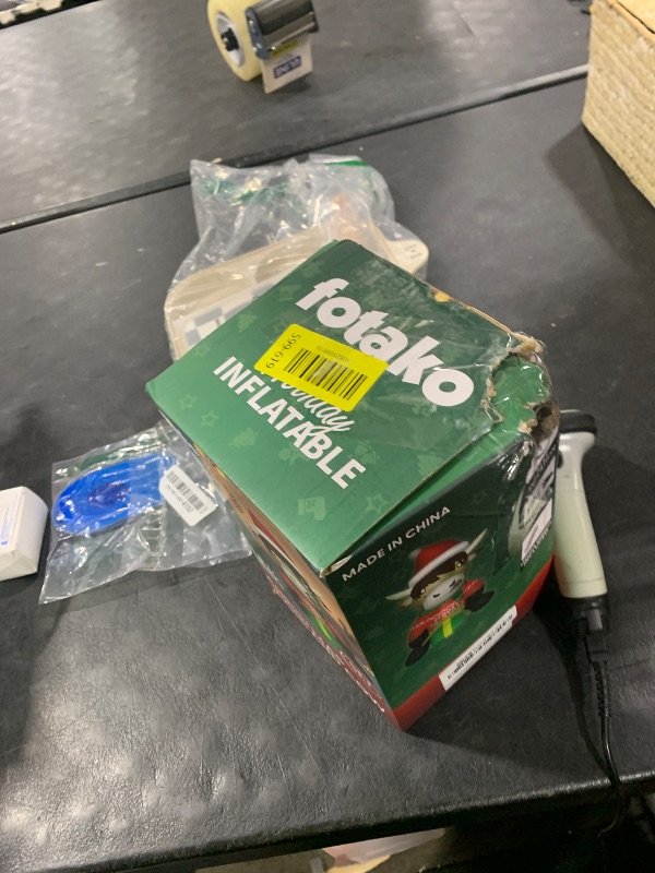 Photo 1 of fotako 5FT Christmas Inflatables Highland Cow, Christmas Decoration Outdoor Built-in Bright LED Light Christmas Blow Up Cow Yard Decorations Blowups for Farm Indoor Holiday Party Xmas New Year