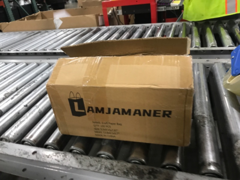 Photo 1 of 100 Pack Paper Gift Bags with Handles – Small Brown Recyclable Shopping Bags 5.5x3.15x7.87 inch – Heavy Duty 5lbs Capacity for Parties, Retail, Weddings, Baby Showers, Birthdays, Small Business Packaging (Brown)