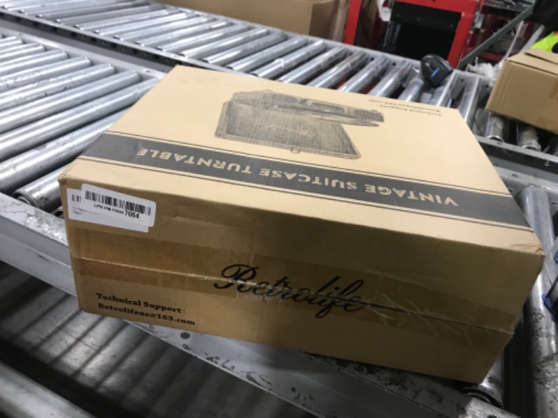 Photo 1 of Turntable Vinyl Record Player 3-Speed Suitcase Portable Belt-Driven Record Player with Built-in Speakers RCA Line Out AUX in Headphone Jack Vintage White