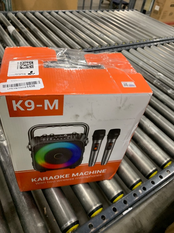 Photo 1 of Karaoke Machine, Portable Bluetooth Speaker with 2 Wireless Microphones for Adults & Kids with Lights, Karaoke Microphone with PA System Supports USB/TF/FM/AUX for Home Party Home System Packages