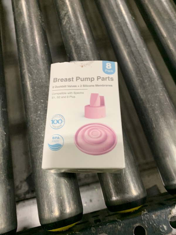 Photo 1 of [8-Count] Papablic Duckbill Valves and Silicone Membrane Compatible with Spectra S1, S2 and 9 Plus Breastpumps, Not Original Spectra Pump Parts, BPA/DEHP Free, Pink