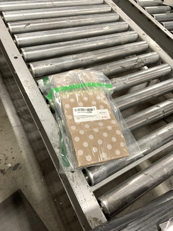 Photo 1 of  Small Paper Gift Bags 25Pcs 5.25x3x8 Inches With Handles, Shopping Party Bags Recyclable Kraft Brown Dot