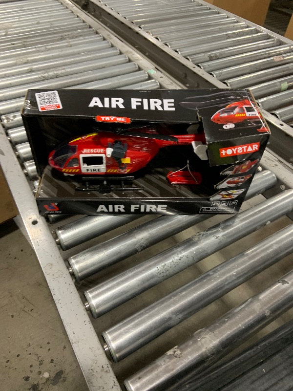 Photo 1 of ANJARU Helicopter Toy with Lights and Sound,Simulative Rescue Helicopter Toddler Kids Toys for Kids Aged 3 4 5 6 Pull-Back Propeller Army Toys Toddler Kids Boys Gifts (Fire Fighting Helicopter)