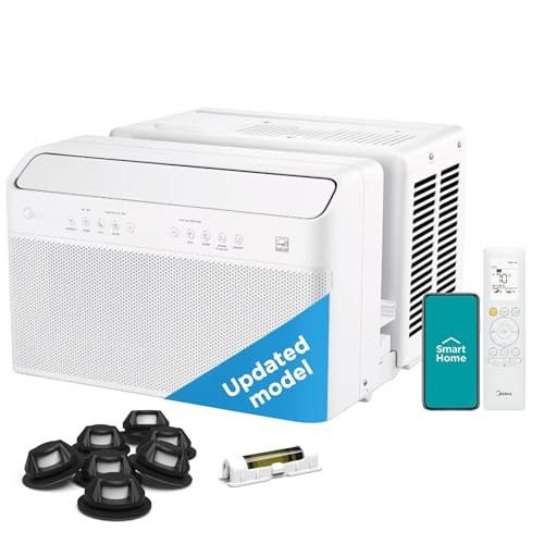 Photo 1 of Midea 10000 BTU DOE Smart Inverter U-Shaped Window Air Conditioner for Spaces up to 450 Sq Ft
