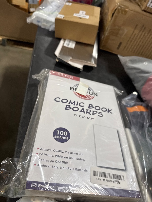 Photo 1 of 100ct Silver-Age Comic-Book-Bags and Boards - Reusable Comic Book Boards and Bags for Comic Book Storage, 1 1/2" Flap Comic Bags and Backing Boards, Clear Protector and Protection Board Cardboards