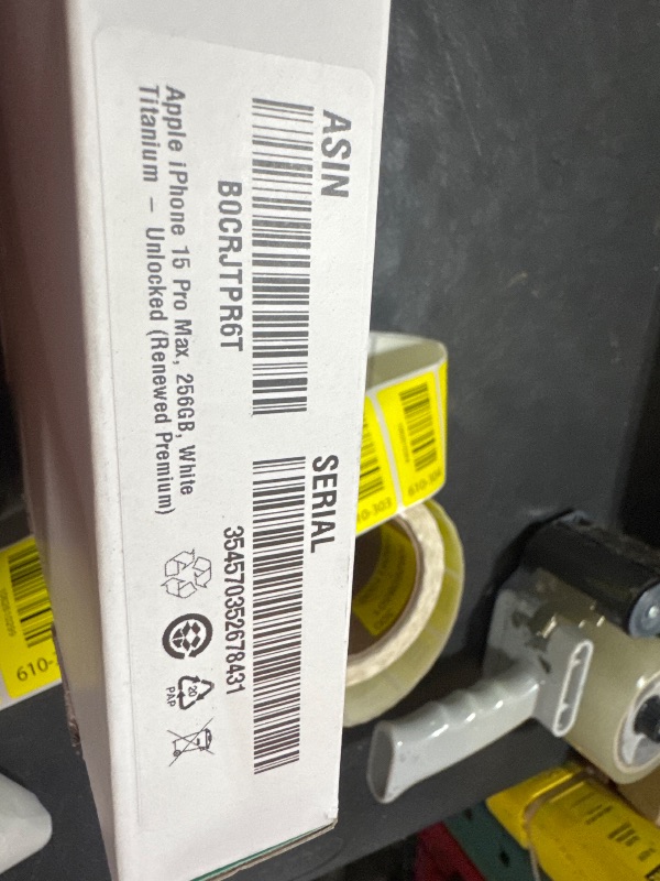 Photo 1 of Apple iPhone (Renewed Premium) 15 Pro Max, 256GB, White Titanium - Unlocked