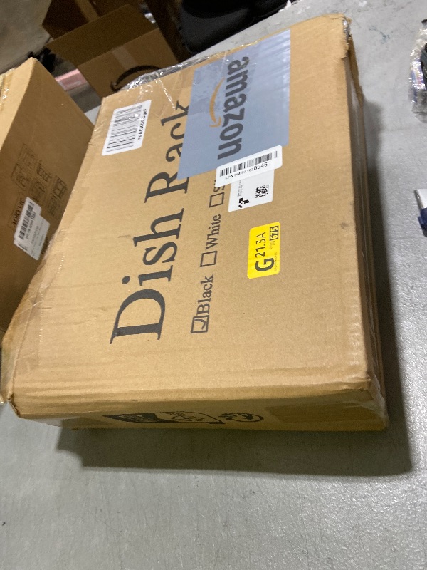 Photo 1 of *INCOMPLETE** SNTD Dish Drying Rack - Small Dish Rack for Kitchen Counter, Stainless Steel Dish Drainer with Utensil Holder and Drainboard, 11" W x 15" L (Black)