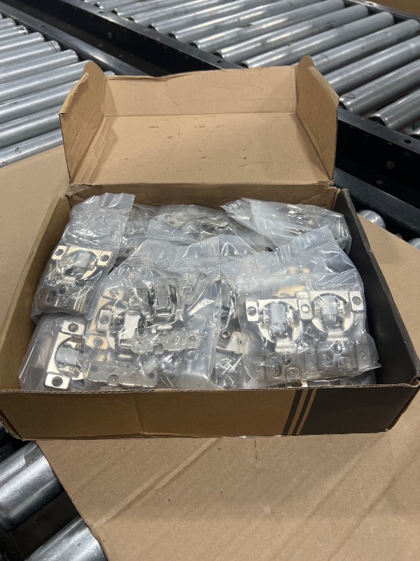 Photo 1 of Chibery 50 Pack 1/2" Overlay 3D Soft Close Concealed Hinge, Face Frame Door, Small Angle Slow Close, Self Closing Hidden Satin Nickel, 105° Concealed Stainless Steel Hinges for Kitchen Cabinet Door