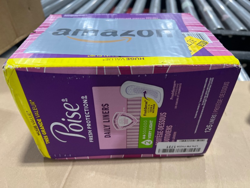 Photo 1 of (2 pack) Poise Daily Incontinence Panty Liners, 2 Drop Very Light Absorbency, Regular, 126 Count