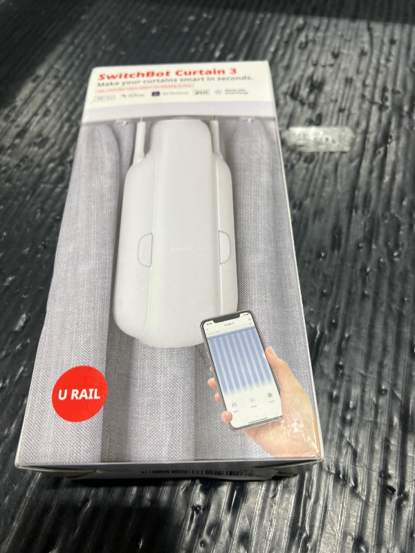 Photo 1 of SwitchBot Automatic Curtain Opener - Bluetooth Remote Control Smart Curtain with App, Upgraded High-Performance Motor, Add SwitchBot Hub to Work with Alexa, Google Home, HomeKit