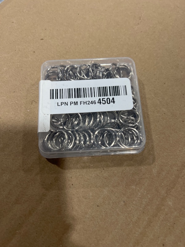 Photo 1 of 1/2'' 100PCS Small Split Key Rings for Keychains, Double Loops Metal Mini Key Ring for Jewelry Making Dog Luggage Tag Car Key DIY Crafts (Silver)