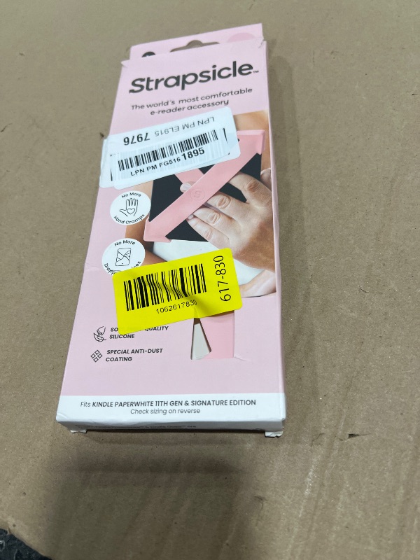Photo 1 of Strapsicle Silicone Hand Strap – Paperwhite Gen 11 (6.8”) & Gen 12 (7”), Colorsoft – Large – 2-Pack – Blush – Comfy Alternative to Case or Cover