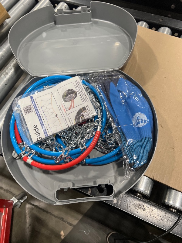 Photo 1 of Snow-Chains Auto Fixing 1 Min Quick Fit Easy Installation Tire-Chains, Christmas Gifts for Safety, Universal Emergency Tire Traction Chain for Passenger Car and SUV - Set of 2 (XM-130)