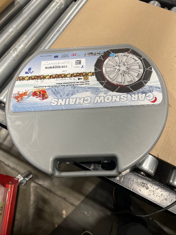 Photo 1 of Snow-Chains Auto Fixing 1 Min Quick Fit Easy Installation Tire-Chains, Christmas Gifts for Safety, Universal Emergency Tire Traction Chain for Passenger Car and SUV - Set of 2 (XM-130)