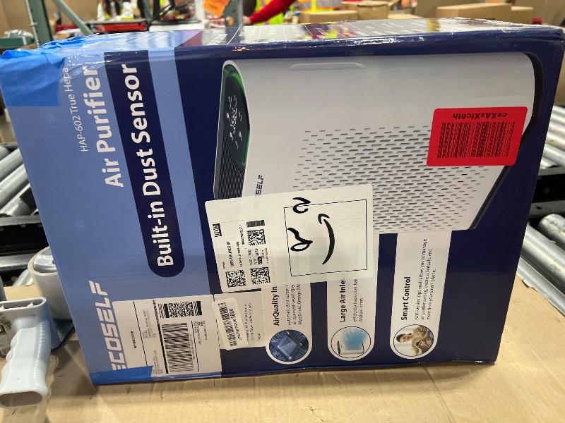 Photo 1 of Powerful Air Purifiers for Home Large Room Up to 2400 Ft², ECOSELF HEPA Air Purifier with PM 2.5 Air Quality Display 20dB Sleep Mode, Air Purifiers for Bedroom Office Living Room HAP602 White