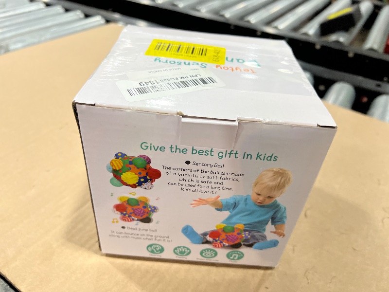 Photo 1 of teytoy Baby Music Shake Dancing Ball Toy, Developmental Bumpy Ball Sensory Soft Toys, Easy to Grasp Bumps Help Develop Motor Skills for Girls and Boys Ages 12 Months and Up