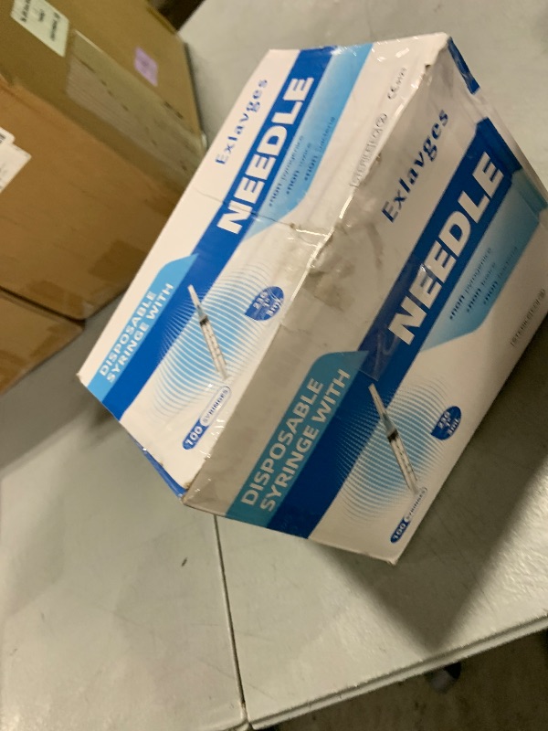 Photo 1 of 100 Pack Disposable 3ml/cc Lab Syringes with 23Ga 1 Inch Needle Luer Lock, Individually Sealed Packed