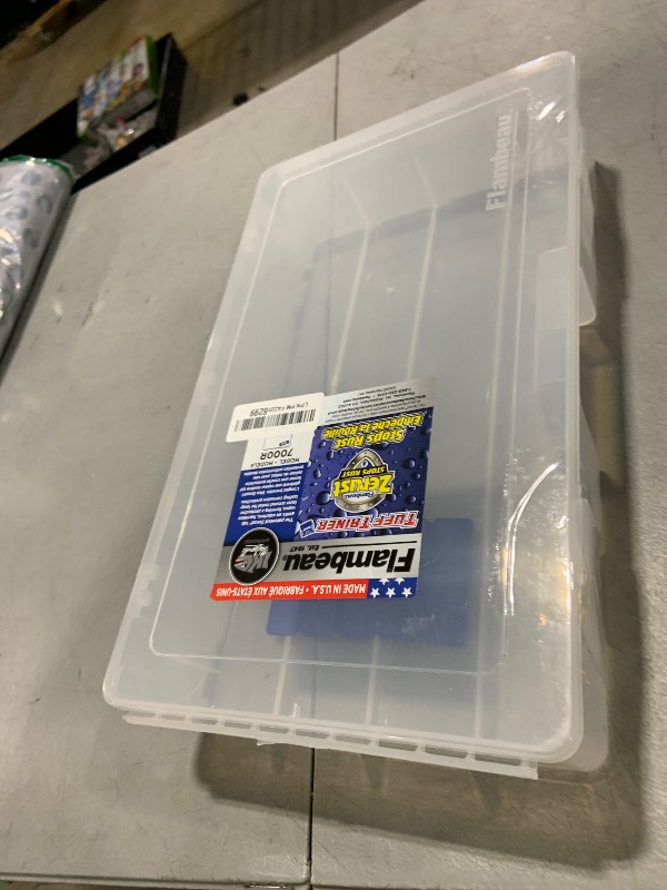 Photo 1 of Flambeau Outdoors 7000R Fishing - Clear Double Deep Bulk Core Fishing Lure, and Gear Storage, Tuff Tainer Includes Zerust Anti-Rust Tab