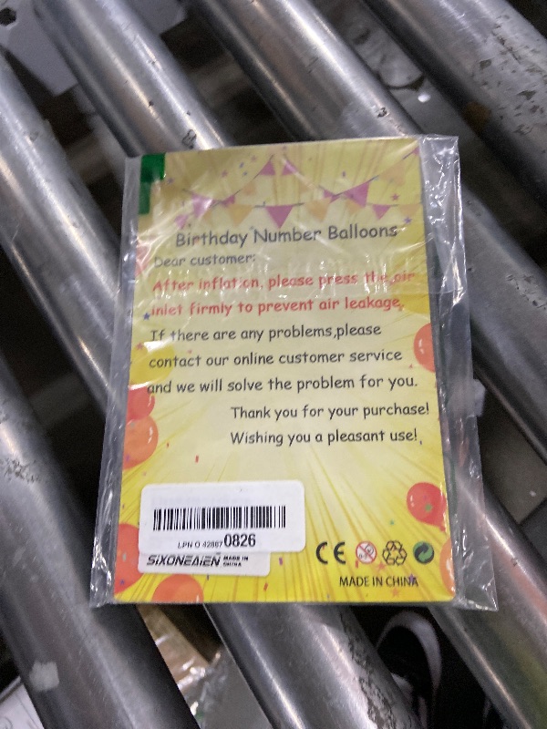 Photo 1 of 40 Inch Giant Red and White Cartoon Theme Number Foil Balloons - Large Number 6 Balloons Animation for Kids' Birthday Anniversary Party Decorations Supplies (Numbers 0-9 Available)