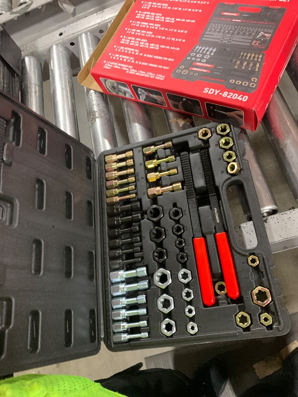 Photo 1 of Thread Repair Thread Chaser Tool Set - 49PCS Thread Cleaner Rethreading Master Kit Metric SAE Bolt Restorer File Nut Rethreader Automotive Wheel Stud Spark Plug Engine Standard Screw Threading UNC UNF
