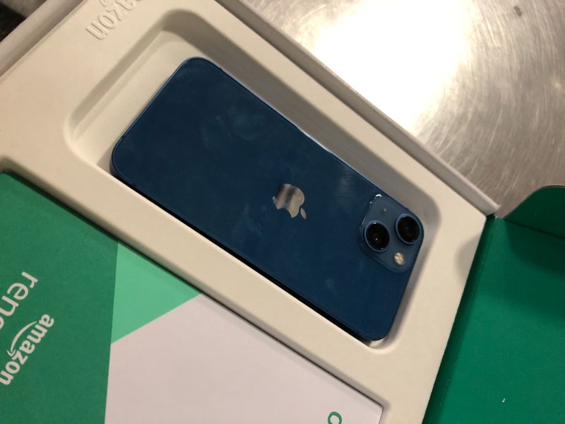 Photo 1 of Apple iPhone 13 Mini, 128GB, Blue - Unlocked (Renewed Premium) (malfunctioning battery)