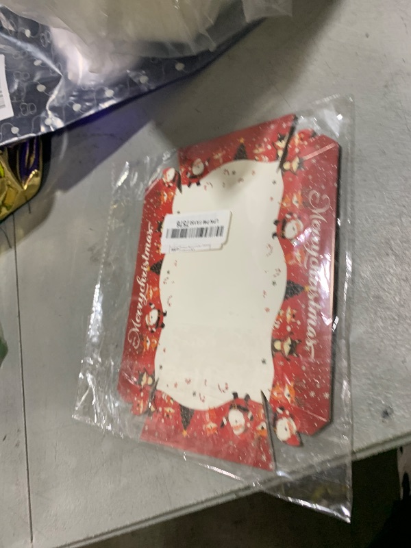 Photo 1 of 10-Piece Christmas Snack Tray, Disposable Paper Party Tray for Holiday Snacks, Christmas Party Tableware