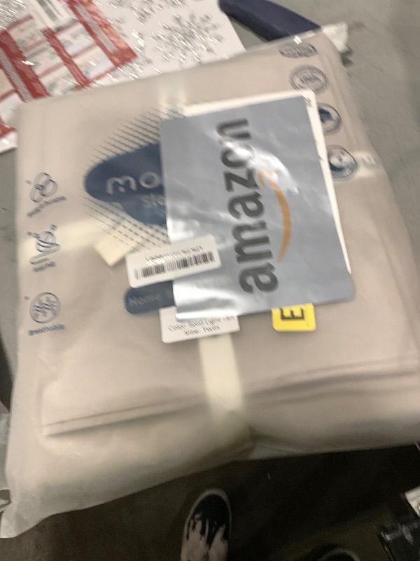 Photo 1 of MooMee Bedding Duvet Cover Set 100% Washed Cotton Linen Like Textured Breathable Durable Soft Comfy (Solid Light Tan, Twin 68"x90")