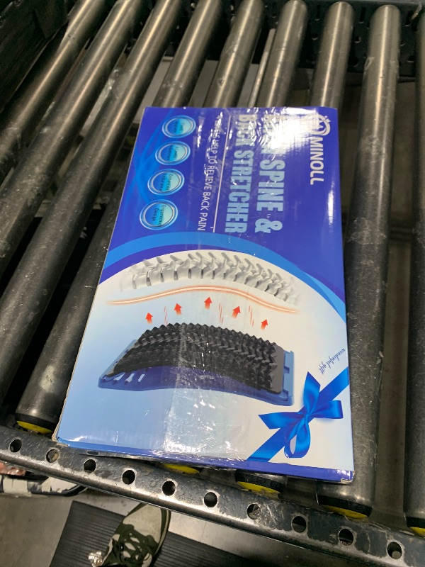 Photo 1 of  Back Stretcher for Lower Back Pain Relief, 4 Level Adjustable Arch Lumbar Back Cracker Board, Back Cracking Device, Back Massager for Scoliosis, Spine Decompression Support - Grey 