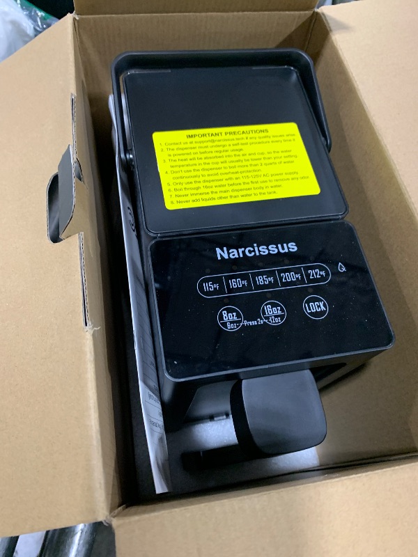 Photo 1 of Narcissus D30 Instant Hot Water Dispenser Countertop for Rapid Heating & Dispense, Adjustable 5 Temp & 4 Water Volume Dispense, Removable 100 Ounce Capacity Water Tank with Carrying Handle, BPA Free