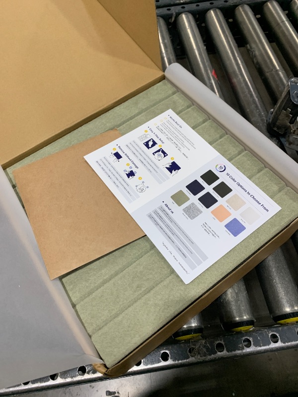 Photo 1 of  Large Felt Bulletin Board 48" x 36" Cork Board Alternative-12 Pack with 70 Safe Removable Adhesive Tabs, Cork Boards for Walls Cork Board for Home Office Classroom Pin Board (Sage) 
