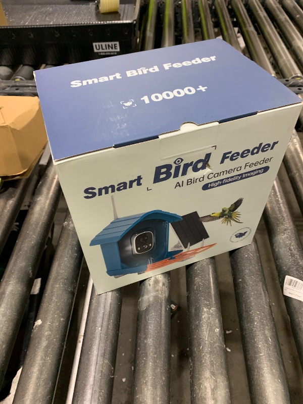 Photo 1 of  Bird Feeder with Camera,FHD Live View Video,Smart WiFi Bird Feeder Camera with Solar Panel,AI Birds Identification,IP65 Waterproof Birds House with Cam,Instant Arrival Alerts,Ideal Gift for Fathers 